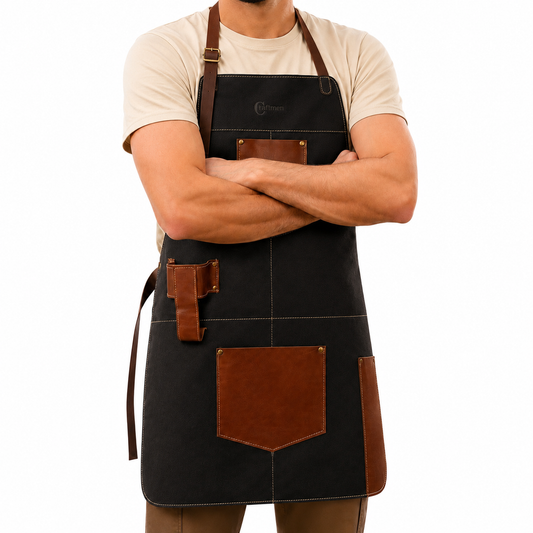 Pechera Ramsey café oscuro cuero genuino