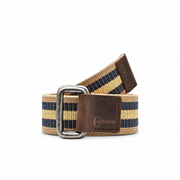 Cinturón Algodón-Cuero Original Beige-Azul Reata