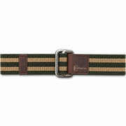Cinturón Algodón-Cuero Original Verde-Beige Reata