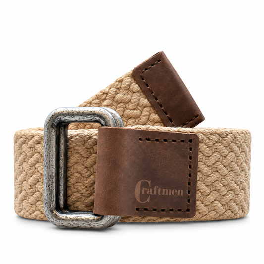 Cinturón Algodón-Cuero Original Beige Reata