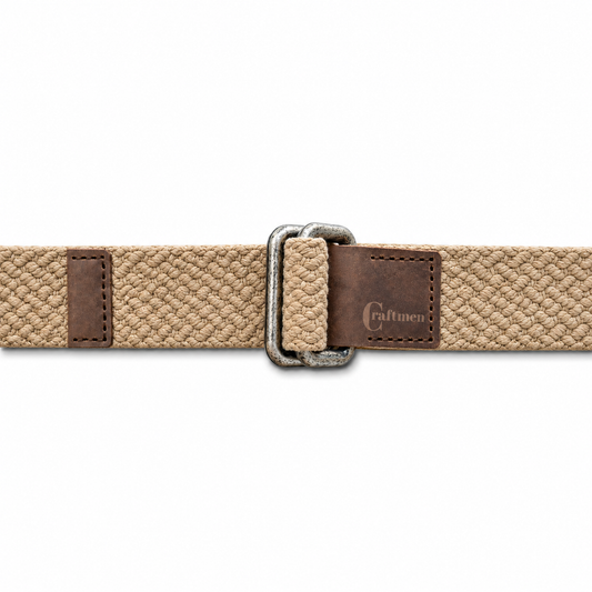 Cinturón Algodón-Cuero Original Beige Reata
