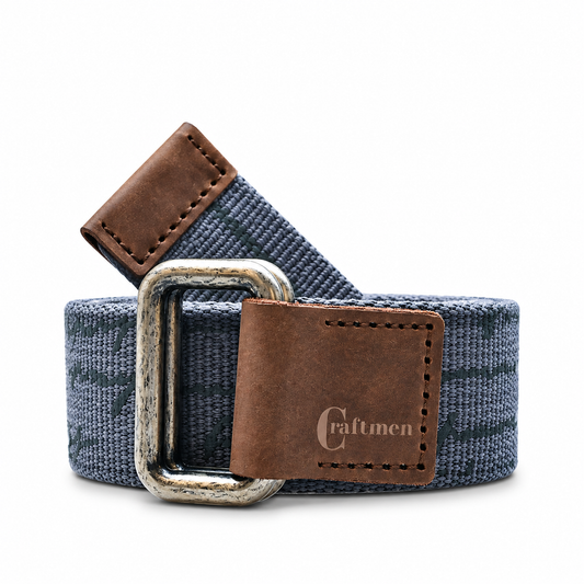 Cinturón Algodón-Cuero Original Gris Reata