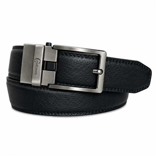 Cinturón Cuero Formal Negro ZEROHOLE AUTOMATICO