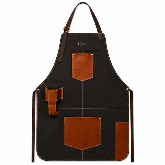 Pechera Ramsey café oscuro cuero genuino