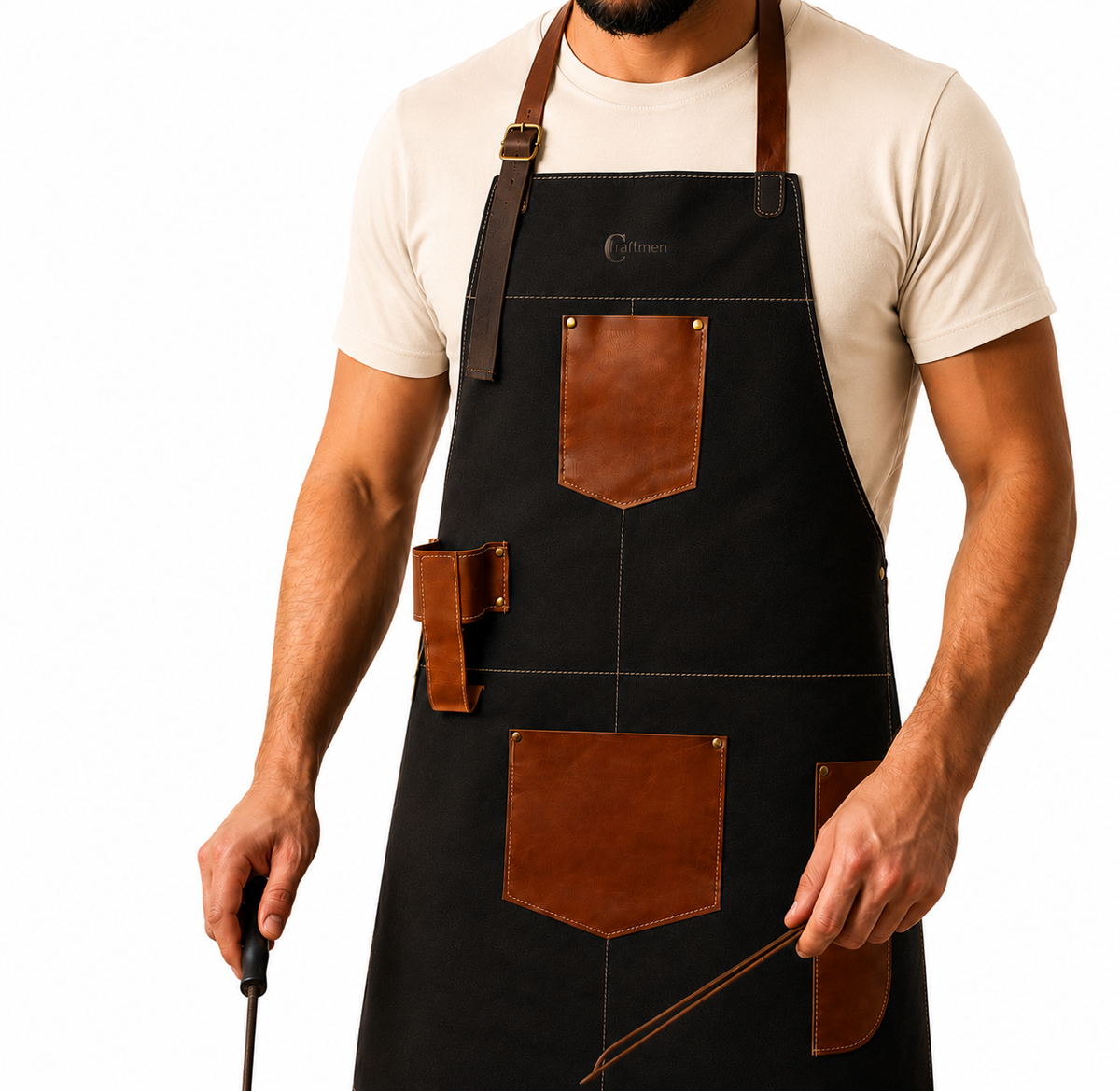 Pechera Ramsey café oscuro cuero genuino