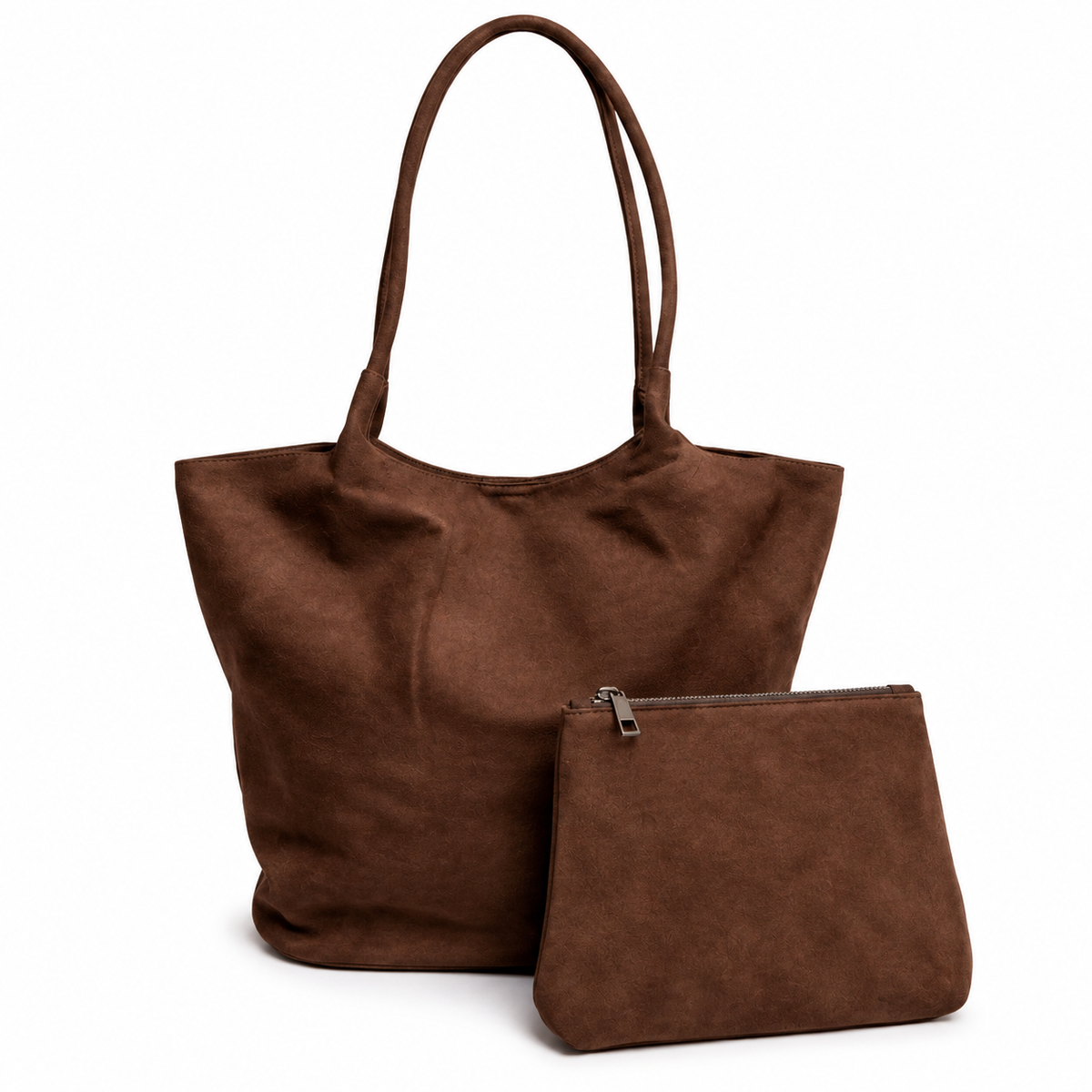 Cartera Tote Cordon Mujer Poligamuza Nicoletta Marron