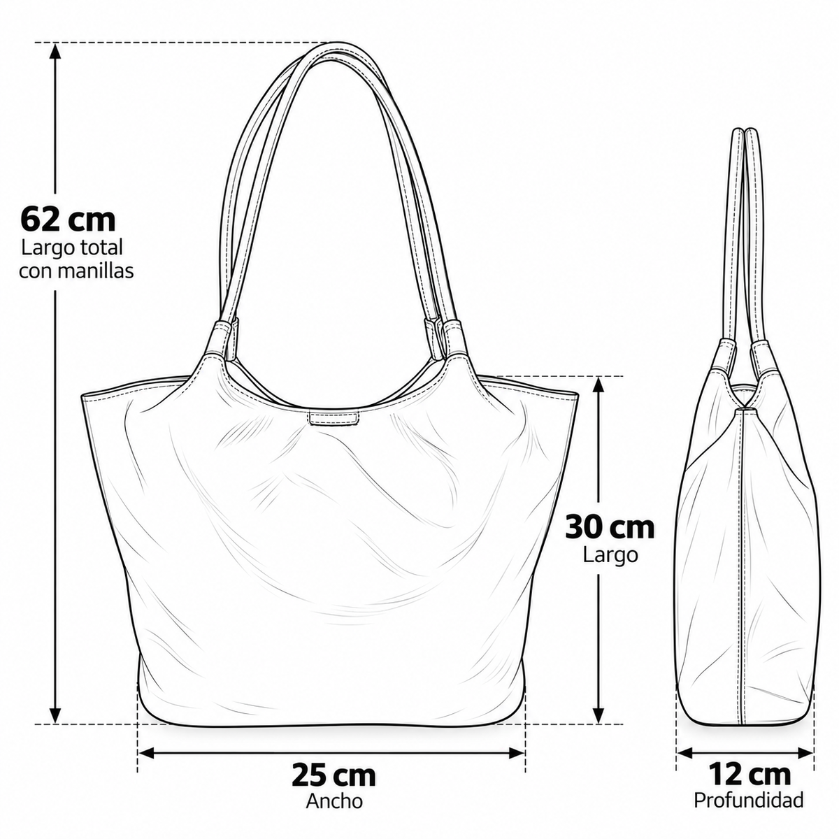 Cartera Tote Iman Mujer Polipiel Nicoletta Negro