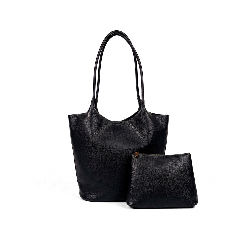 Cartera Tote Iman Mujer Polipiel Nicoletta Negro