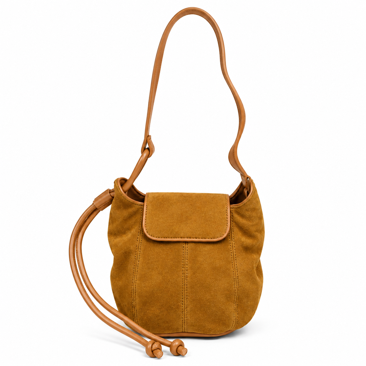 Cartera Crossbody Solapa Mujer Poligamuza Nicoletta Camel