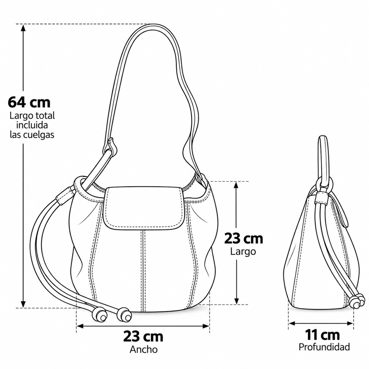 Cartera Crossbody Solapa Mujer Poligamuza Nicoletta Camel