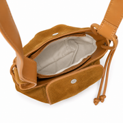 Cartera Crossbody Solapa Mujer Poligamuza Nicoletta Camel