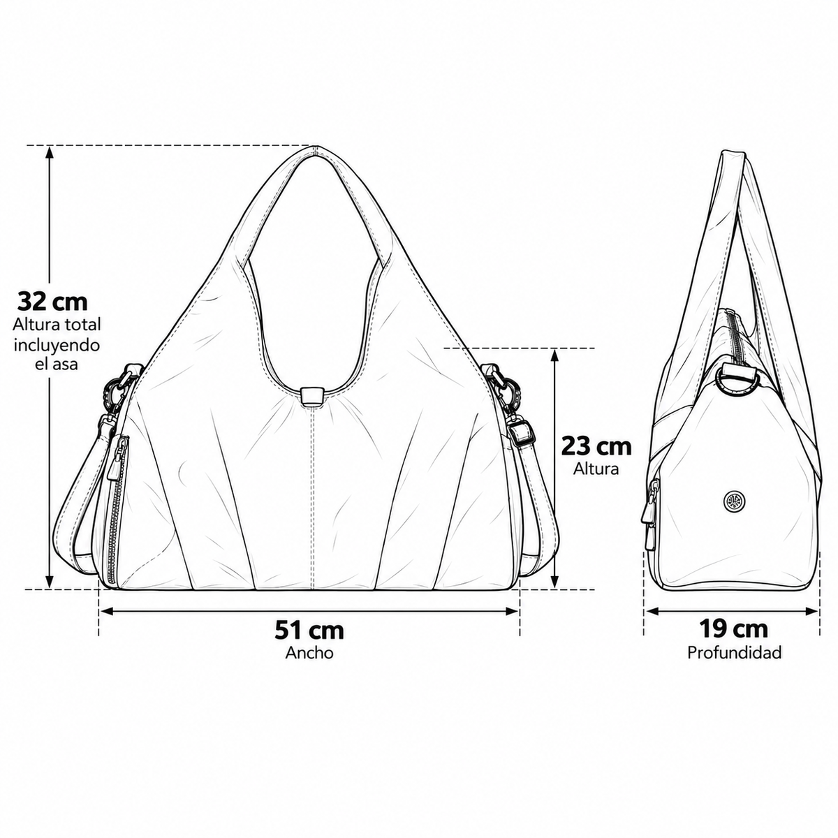 Bolso Deportivo "Zuo-Wanzi" Celeste