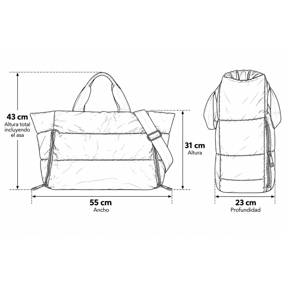 Bolso Deportivo "Mova" Plateado
